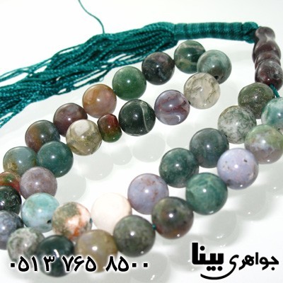 تسبیح عقیق خزه ای   33 دانه ای