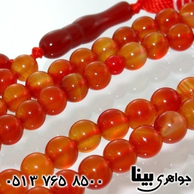تسبیح عقیق قرمز 101 دانه درجه یک