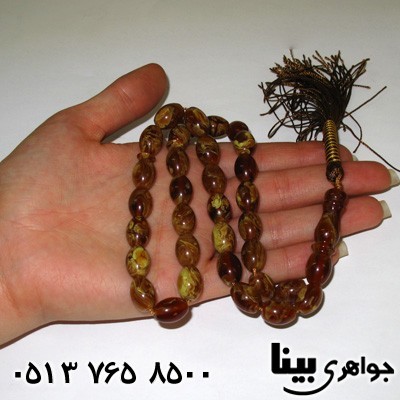 تسبیح کهربا درشت دانه هلی