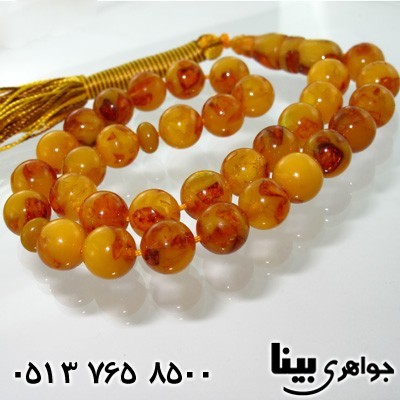 تسبیح کهربا 33 دانه کروی