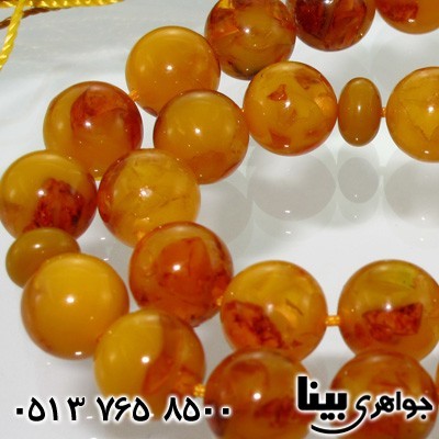 تسبیح کهربا 33 دانه کروی