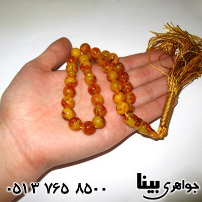 تسبیح کهربا 33 دانه کروی