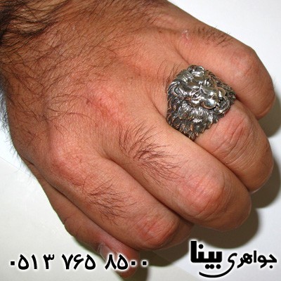 انگشتر نقره مردانه شیرنشان