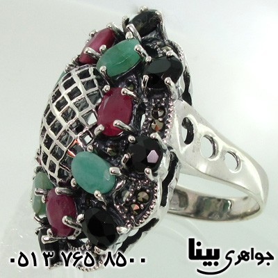 انگشتر چند جواهر زنانه اشرافی بزرگ