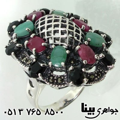 انگشتر چند جواهر زنانه اشرافی بزرگ