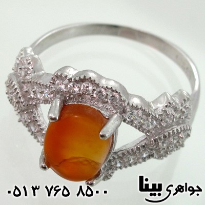 انگشتر عقیق یمنی زنانه پرنسس