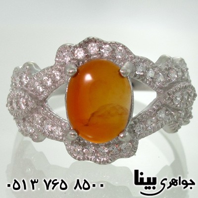 انگشتر عقیق یمنی زنانه پرنسس