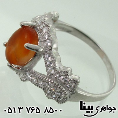 انگشتر عقیق یمنی زنانه پرنسس