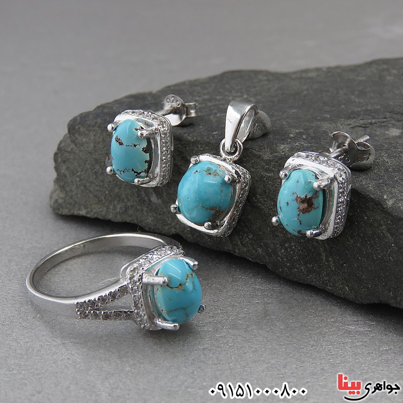 سرویس فیروزه نیشابوری فاخر و خاص رودیوم _کد:27357
