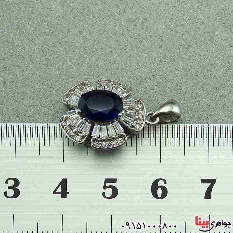 گردنبند یاقوت کبود زنانه خاص و خوشرنگ صنعتی _کد:27443