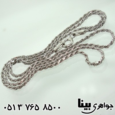 زنجیر نقره زنانه ایتالیایی طنابی