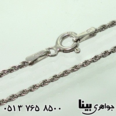 زنجیر نقره زنانه ایتالیایی طنابی