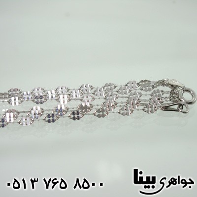 زنجیر نقره زنانه طرح چهار آئینه