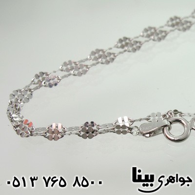 زنجیر نقره زنانه طرح چهار آئینه