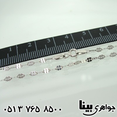 زنجیر نقره زنانه طرح چهار آئینه