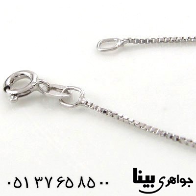 زنجیر نقره زنانه ونیزی ایتالیایی 45 سانتی