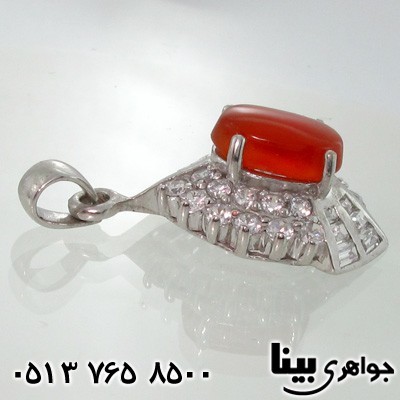 گردنبند عقیق یمنی زنانه دور باگت