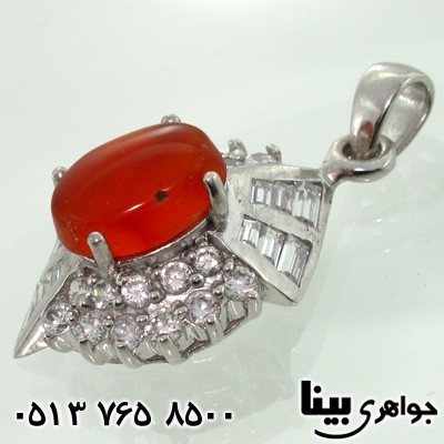 گردنبند عقیق یمنی زنانه دور باگت