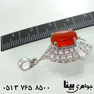 گردنبند عقیق یمنی زنانه دور باگت