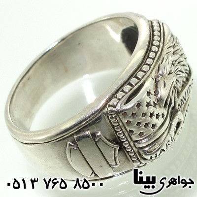 انگشتر نقره مردانه با حکاکی عقاب