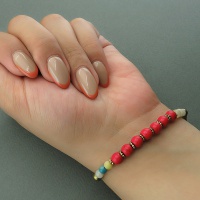 دستبند چند جواهر خاص و زیبا سبک تبتی 