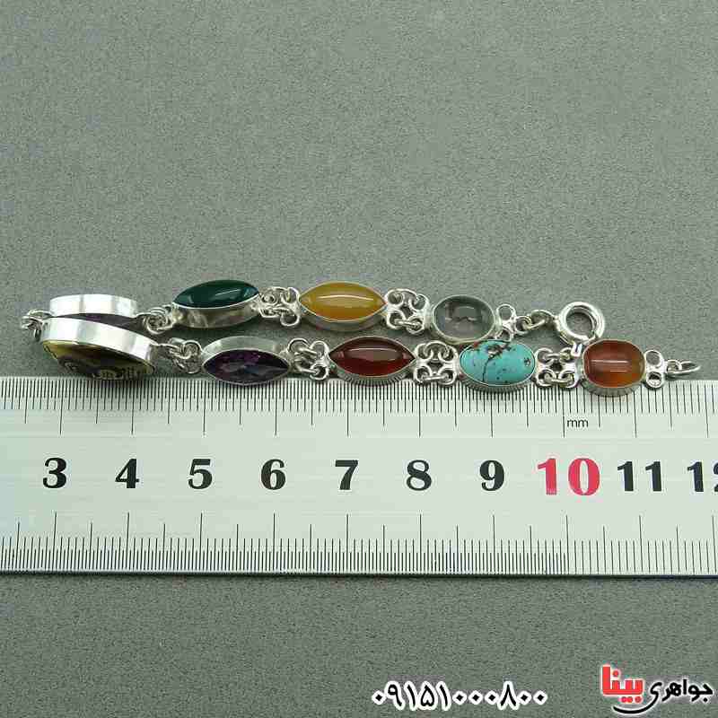 دستبند چند جواهر زیبا و خاص شیک مناسب سنگ درمانی _کد:27639