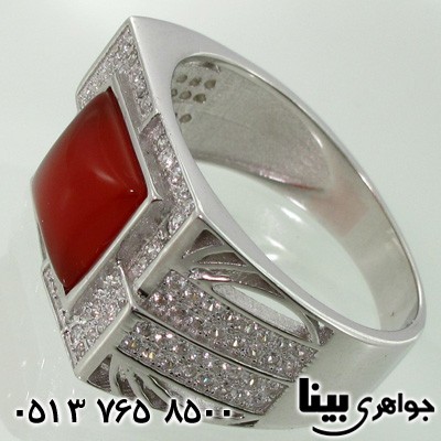 انگشتر عقیق مردانه طرح ایتالیایی 01