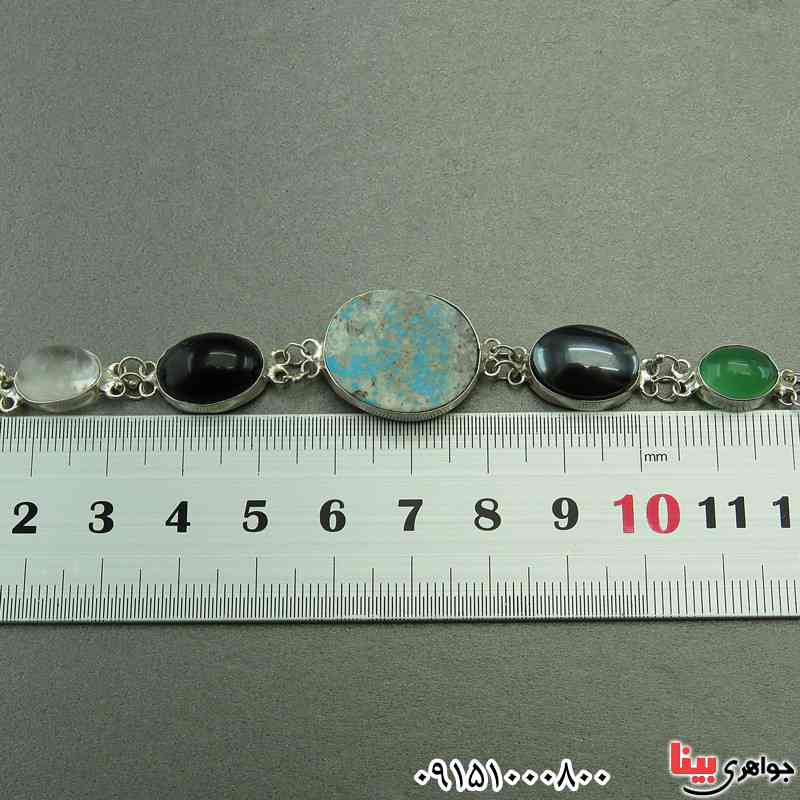 دستبند چند جواهر خاص و زیبا سنگ درمانی _کد:27748