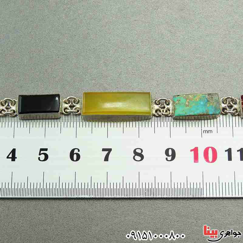 دستبند چند جواهر سنگ درمانی خاص و شیک _کد:27749