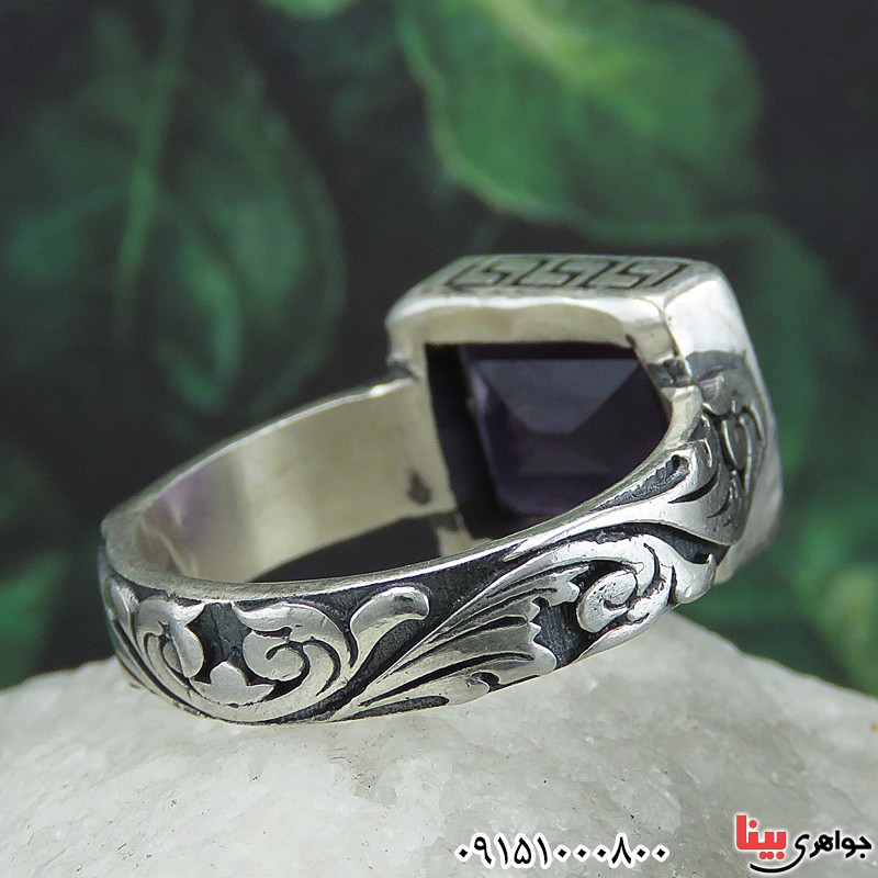 انگشتر آمتیست آفریقایی خوشرنگ و زیبا مردانه _کد:27809