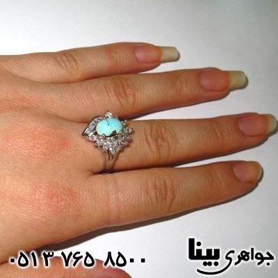 انگشتر فیروزه نیشابوری زنانه فریبا