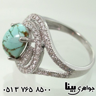 انگشتر فیروزه نیشابوری زنانه طرح رویا