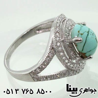 انگشتر فیروزه نیشابوری زنانه طرح رویا
