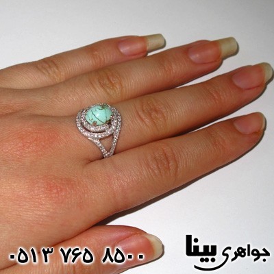 انگشتر فیروزه نیشابوری زنانه طرح رویا