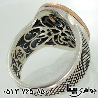 انگشتر عقیق سیاه (اونیکس) مردانه با رکاب سفارشی