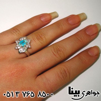 انگشتر فیروزه نیشابوری زنانه طرح نازنین