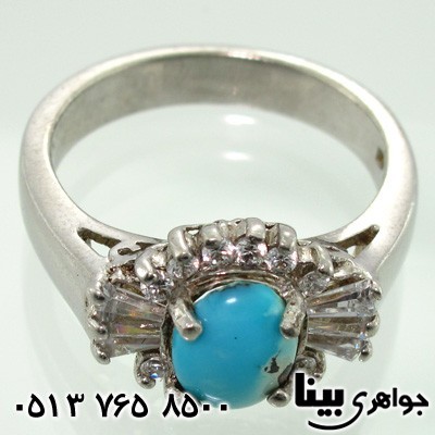 انگشتر فیروزه نیشابوری زنانه طرح سحر