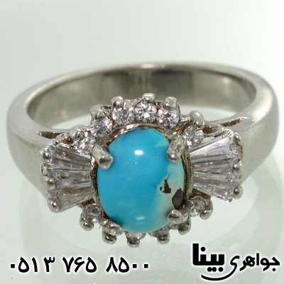 انگشتر فیروزه نیشابوری زنانه طرح سحر