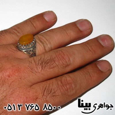 انگشتر عقیق شرف الشمس مردانه علی ولی الله