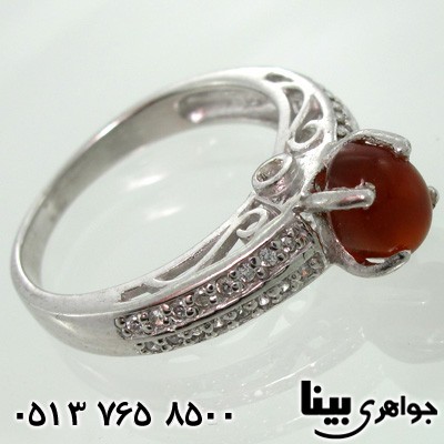 انگشتر عقیق یمنی زنانه طرح ونیزی
