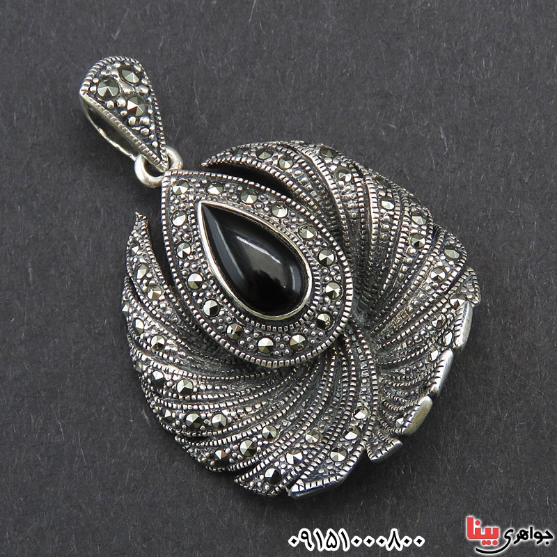 گردنبند عقیق سیاه (اونیکس) خاص مارکازیتی زنانه _کد:28017