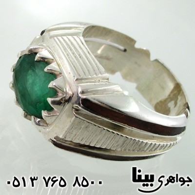 انگشتر زمرد مردانه فاخر کلاسیک