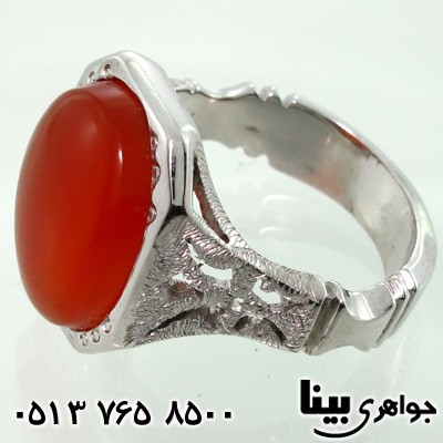 انگشتر عقیق یمنی مردانه کلاسیک طرح اسپانیش