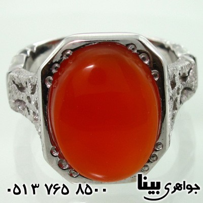 انگشتر عقیق یمنی مردانه کلاسیک طرح اسپانیش