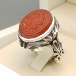 سرخ خطی با حکاکی صلوات فاخر _کد:28120