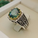 سبز فاخر دور برلیان دست ساز _کد:28162