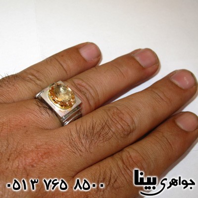 انگشتر سیترین فاخر مردانه