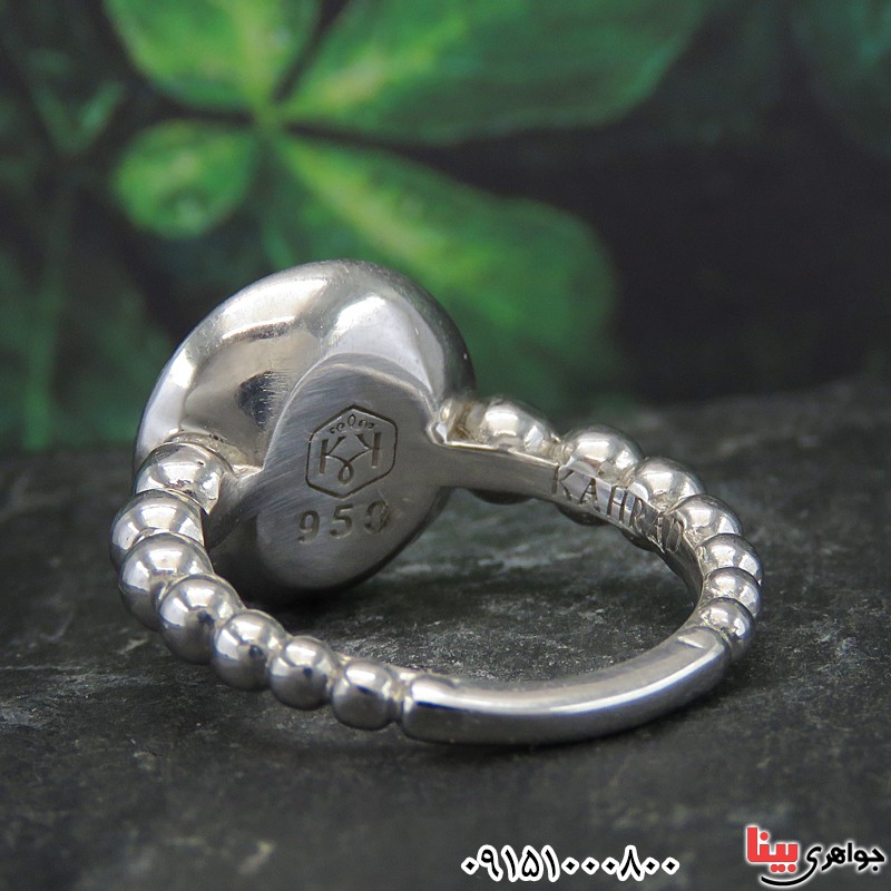 انگشتر الماس روسی ( موزانایت ) دور الماس فاخر _کد:28309