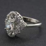 انگشتر الماس روسی (موزانایت)  زنانه خاص رودیوم زیبا _کد:۲۸۴۴۲