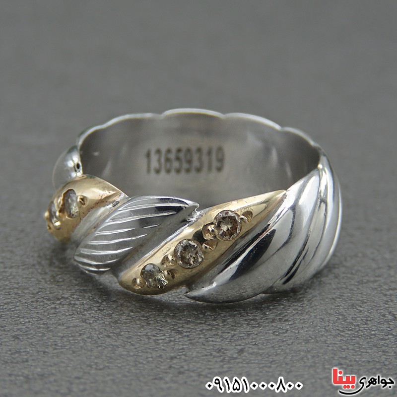 انگشتر الماس رودیوم فاخر خاص و زیبا _کد:28450